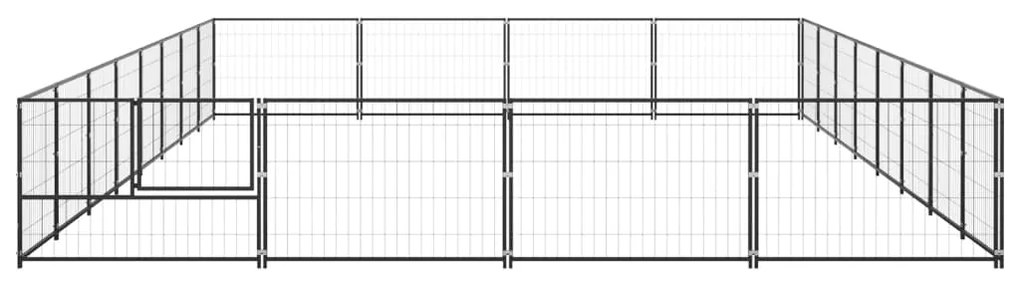 Canil para cães 32 m² aço preto