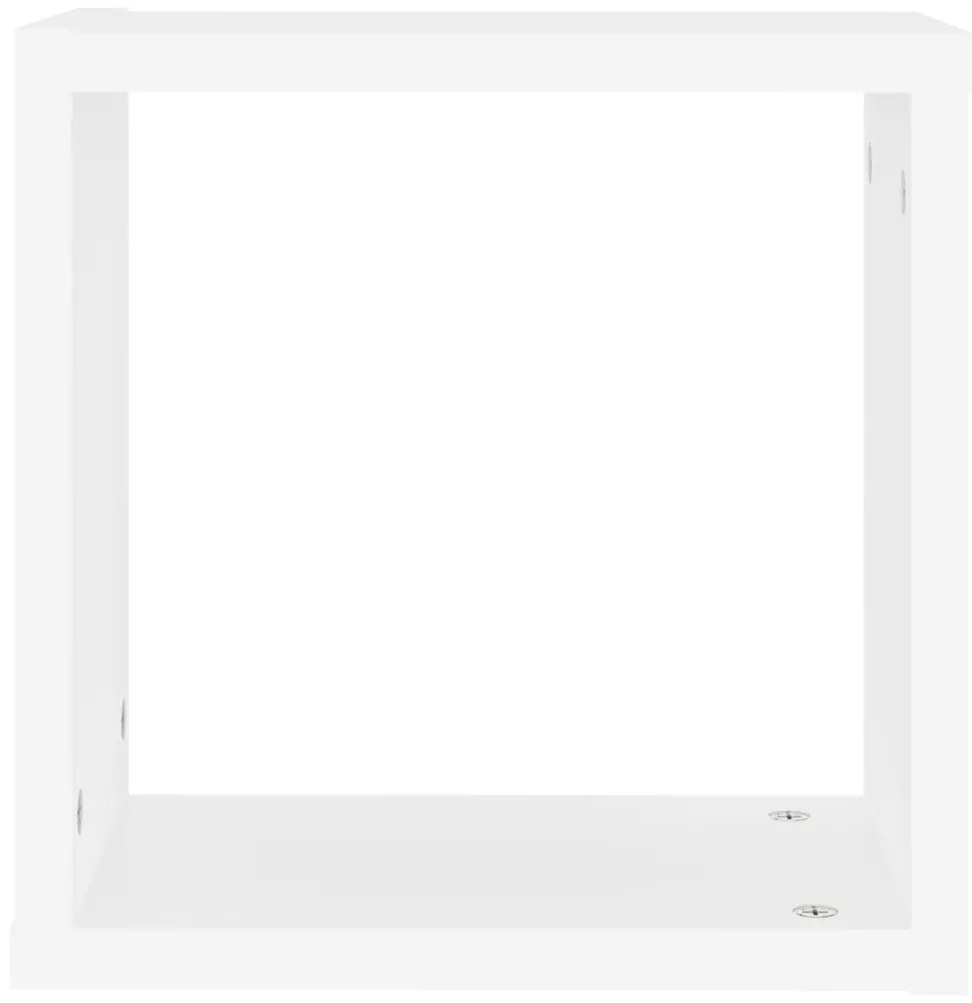 Prateleiras de parede em forma de cubo 4 pcs 30x15x30cm branco