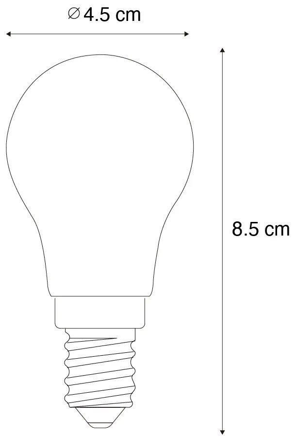 Lâmpada LED Inteligente E14 P45 Vidro Fosco 4,2W 470lm 2700-6500K