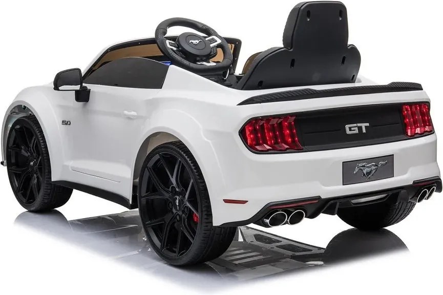 Carro elétrico para crianças Ford Mustang 24V Pneus EVA Branco