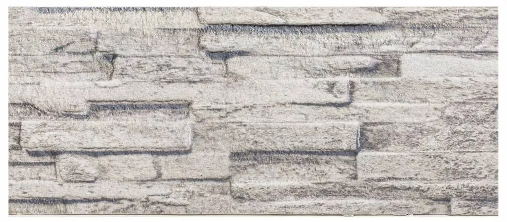 Painéis de parede 3D 14 pcs 100x25 cm EPS cinzento-claro