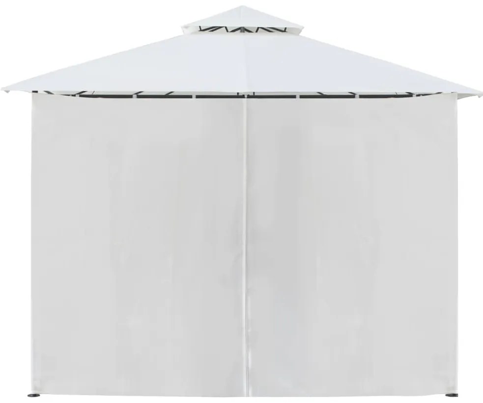 Gazebo com cortinas 600x298x270 cm 180g/m² branco