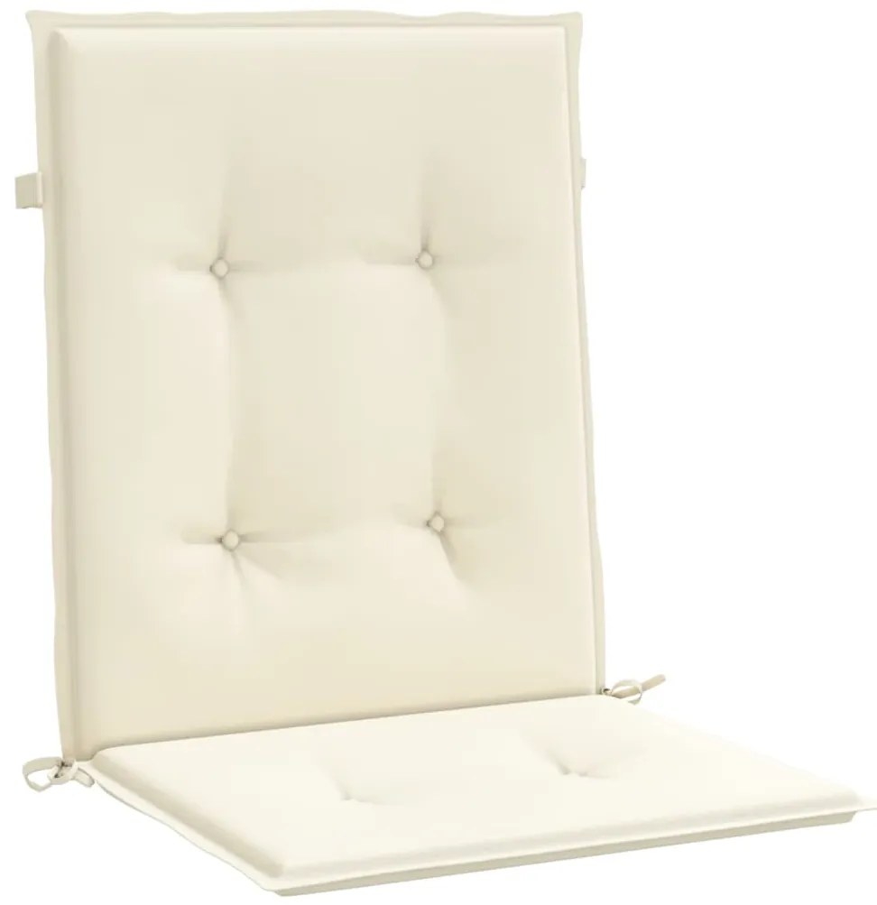 Almofadões lombares p/ cadeiras de jardim 2pcs oxford creme