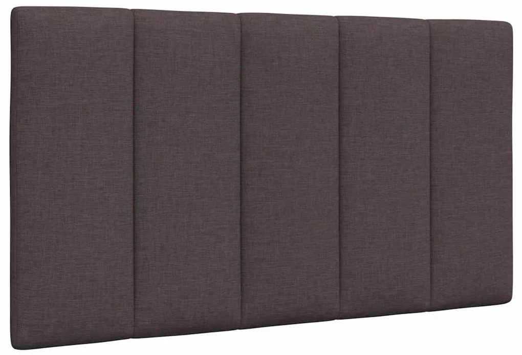 Cama com colchão 90x200 cm tecido castanho-escuro