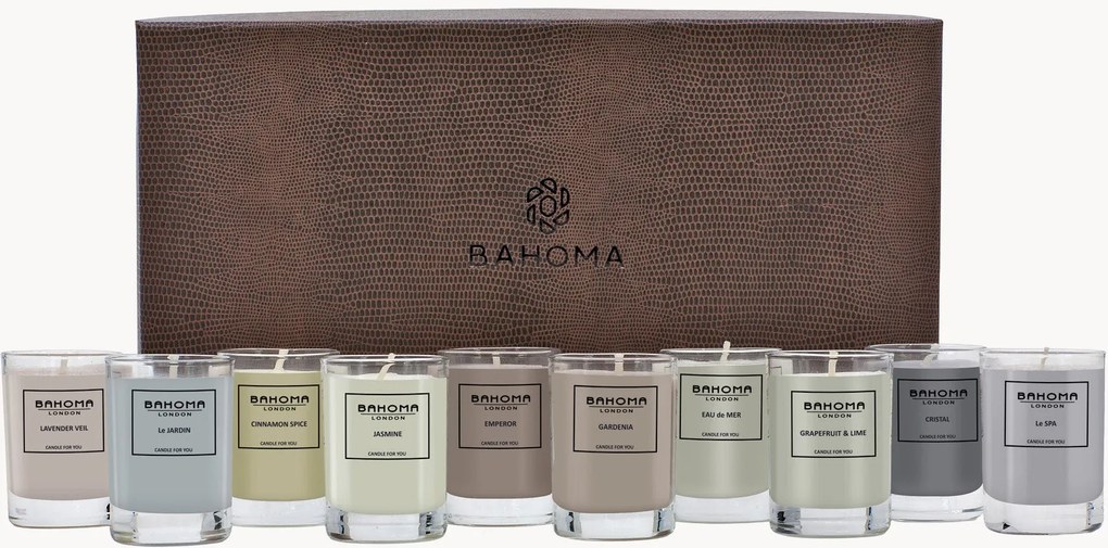 Mini velas perfumadas em caixa de presente Elegant Escape, conjunto de 11