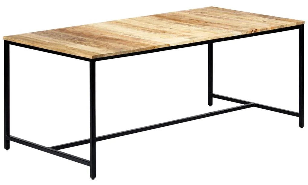 vidaXL Mesa de jantar 180x90x75 cm madeira de mangueira maciça áspera