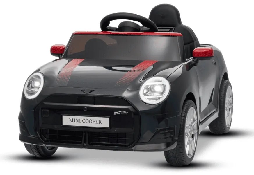 Carro elétrico para crianças 12V Mini Cooper MP3 Player com Controlo remoto, bateria de Lítio Licença Original Preto