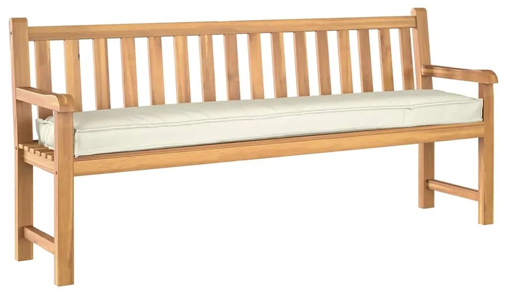 Almofadas de Palete para Banco 2 pcs Creme 200x40x8 cm Tecido Oxford