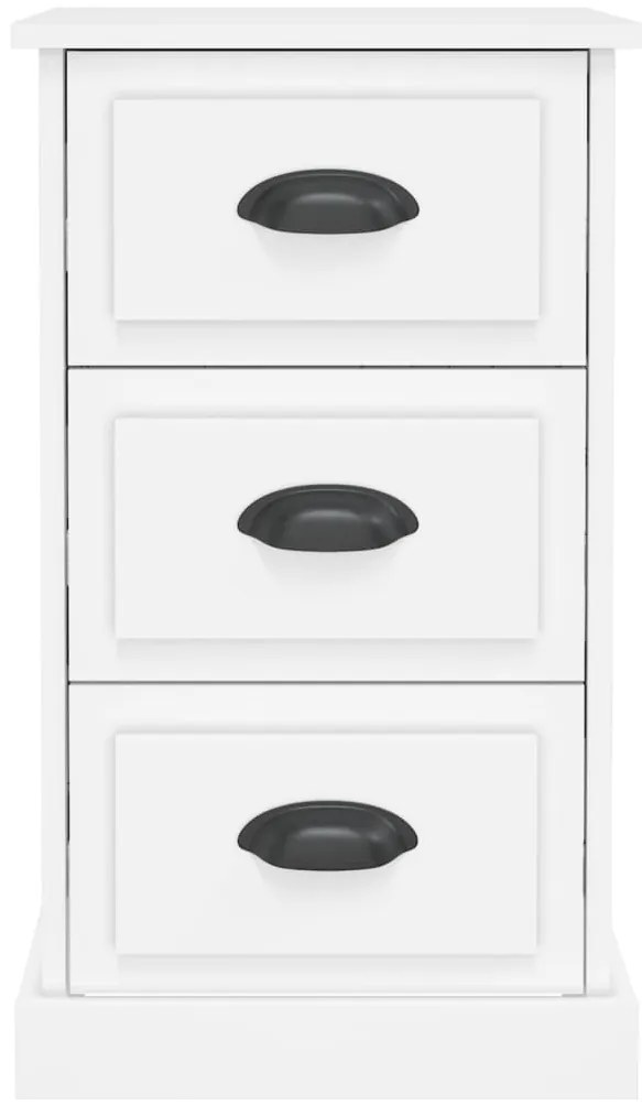 Mesa de cabeceira 39x39x67 cm derivados de madeira branco