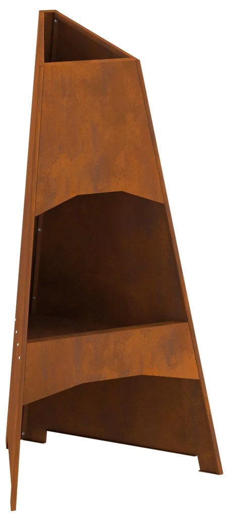 Fogueira Pyramid 50x45x95 cm Aço Resistente às Intempéries