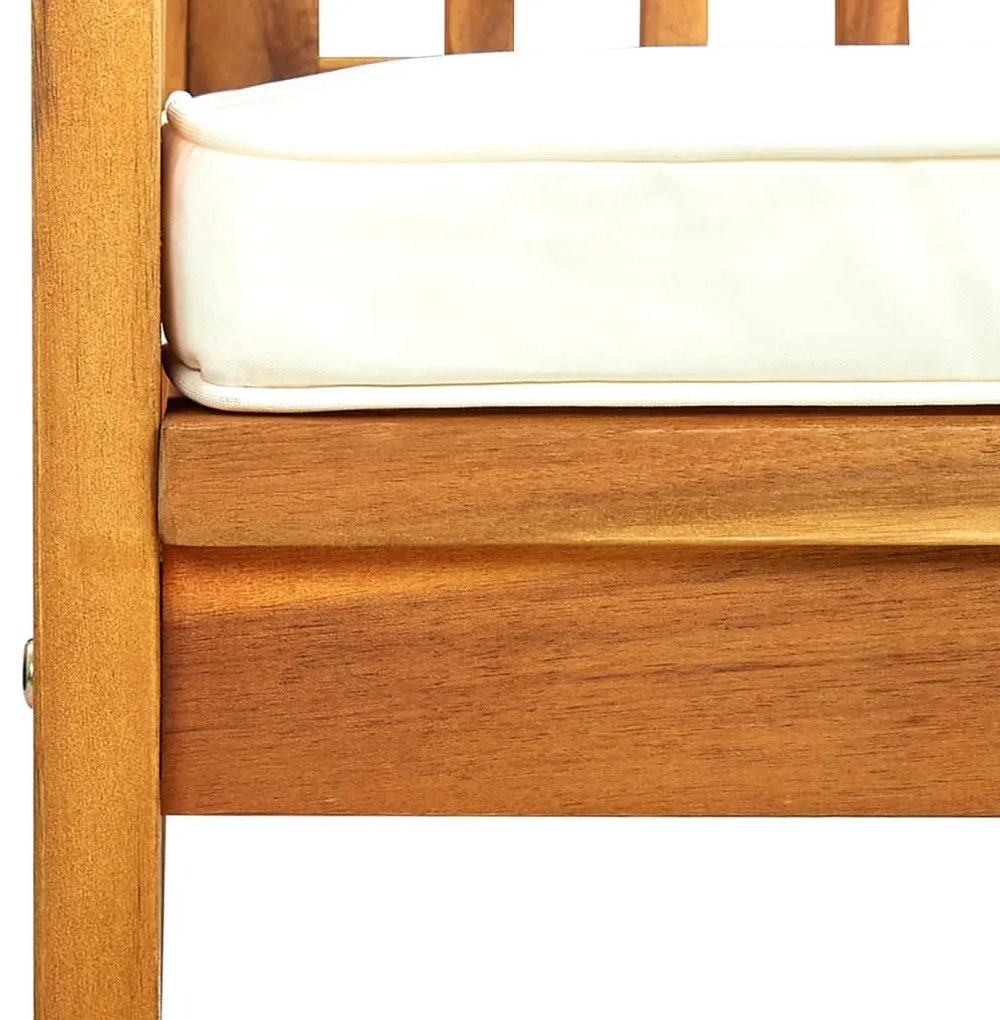 Cadeiras de jantar p/ jardim 3 pcs c/ almofadões acácia maciça