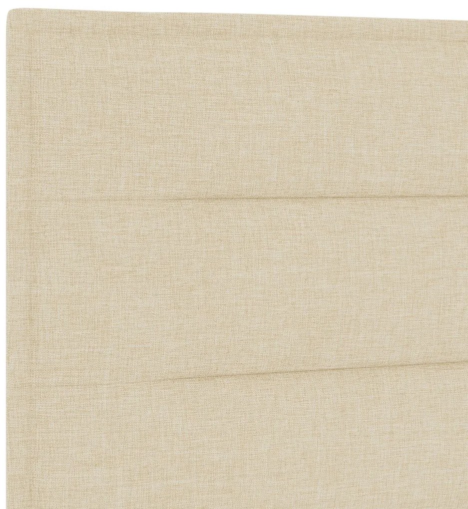 Cama de tecido Creme 160x200 cm vidaXL