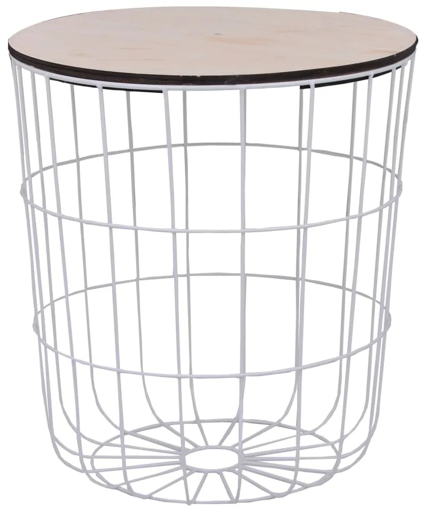vidaXL Mesa de centro Ø 39,5 cm branco