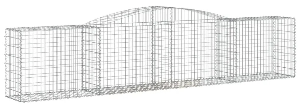 Cestos gabião arqueados 9 pcs 400x50x80/100cm ferro galvanizado