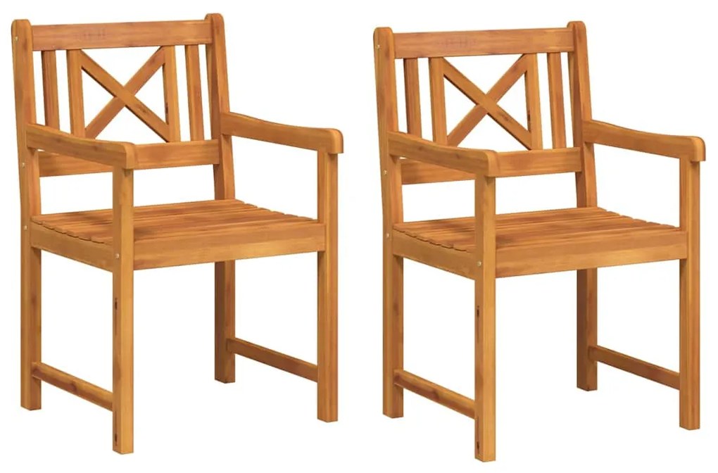 Cadeiras de Jardim 2 pcs 56x56x90 cm Madeira Maciça de Acácia