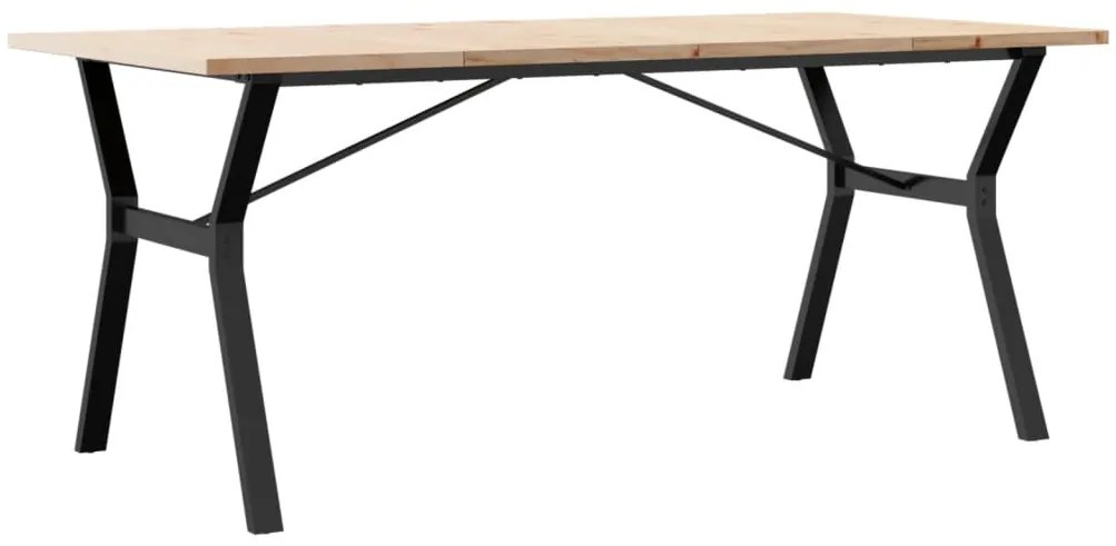 Mesa de jantar estrutura em Y 180x90x75,5cm pinho/aço
