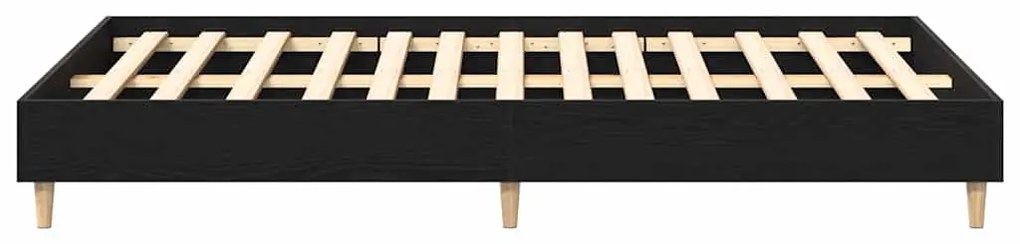 Estrutura de Cama vidaXL 140x190 cm em Madeira de Carvalho Preto