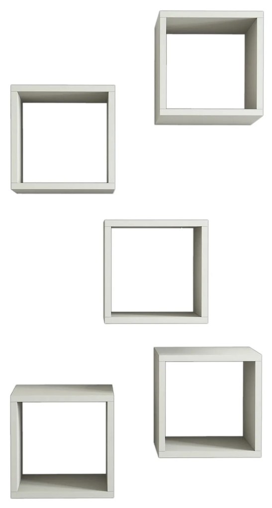 Prateleira de Parede Box – Creme – 30x24x30 cm (5 Peças)