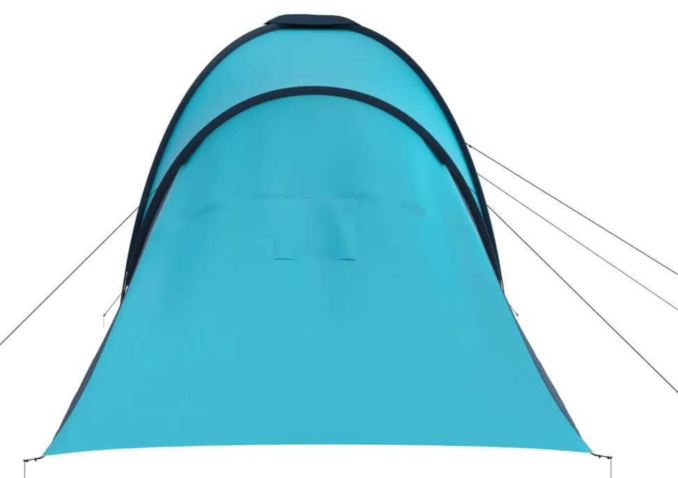 Tenda de campismo 6 pessoas azul e azul-claro