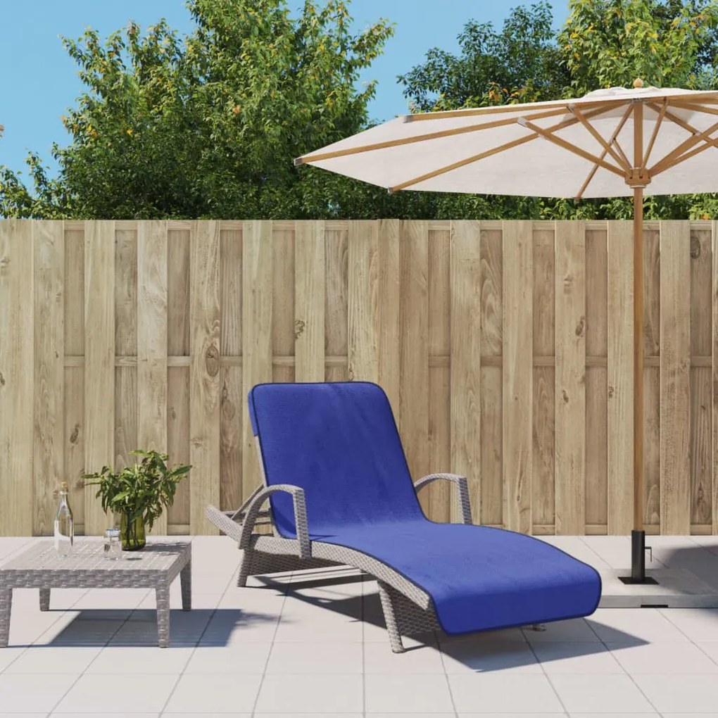 362678 vidaXL Toalhas de praia 2 pcs 75x200 cm tecido 400 GSM azul real
