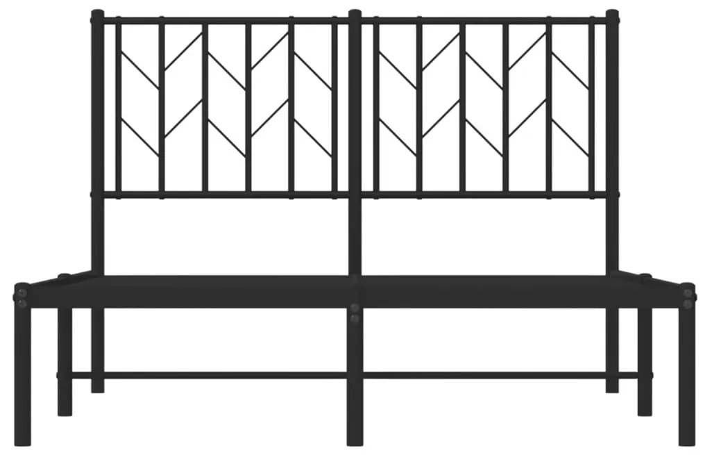 Estrutura de cama com cabeceira 120x200 cm metal preto