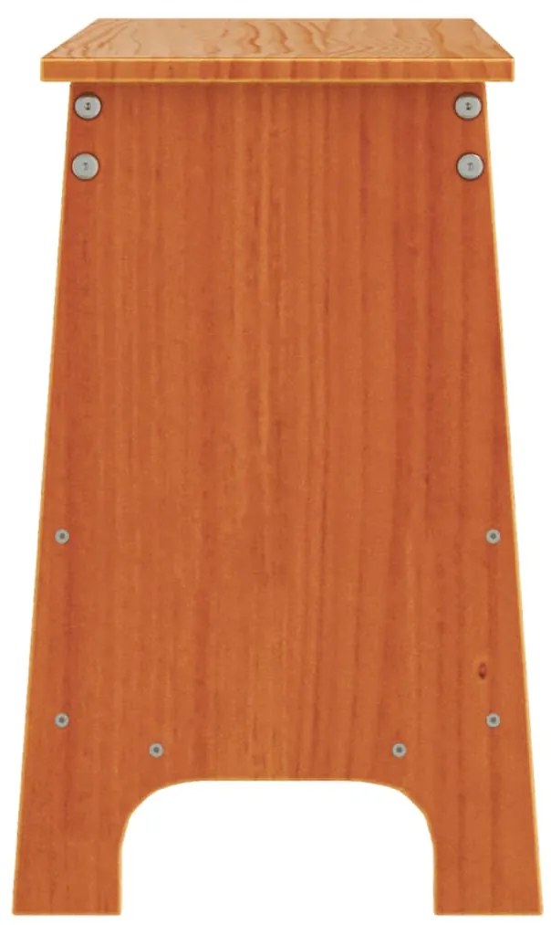 Banco de corredor 100x28x45 cm pinho maciço castanho cera