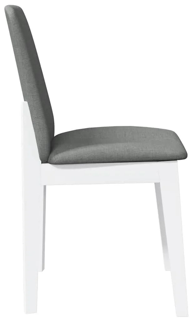 Cadeiras de jantar com almofadões 2 pcs madeira maciça branco