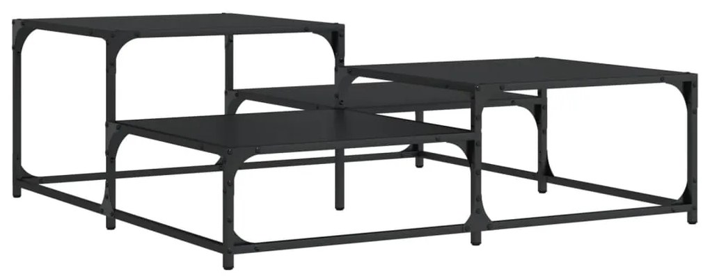 Mesa de centro 107x107x40 cm derivados de madeira preto