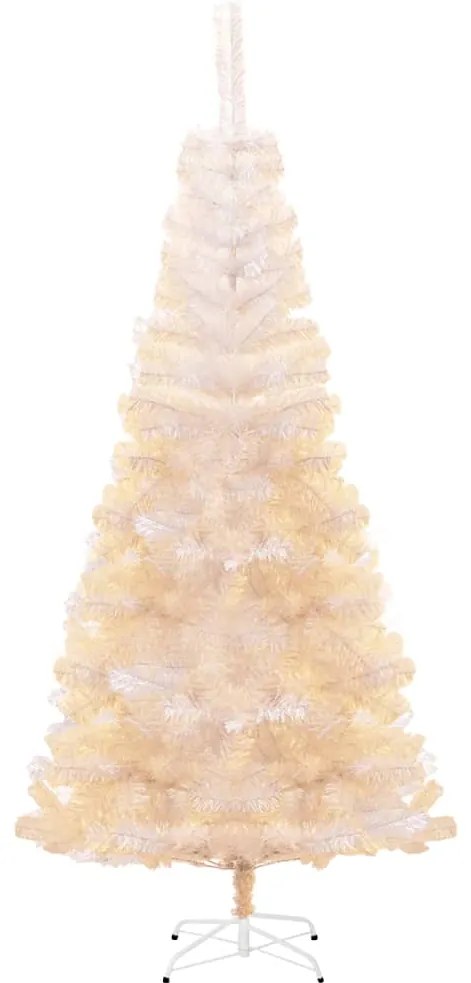 Árvore Natal artificial + pontas iridescentes 210 cm PVC branco