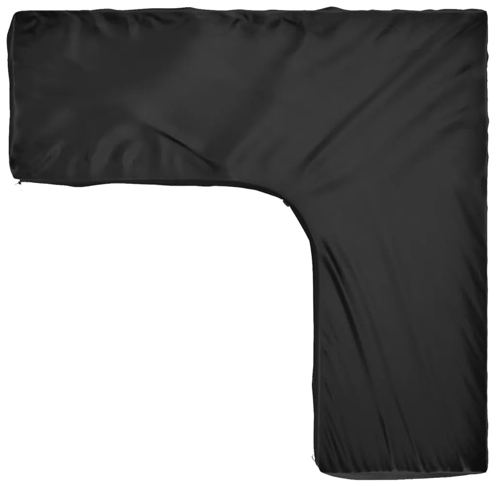 Capa em forma de L p/ mobília de jardim 16 ilhós 250x250x70 cm