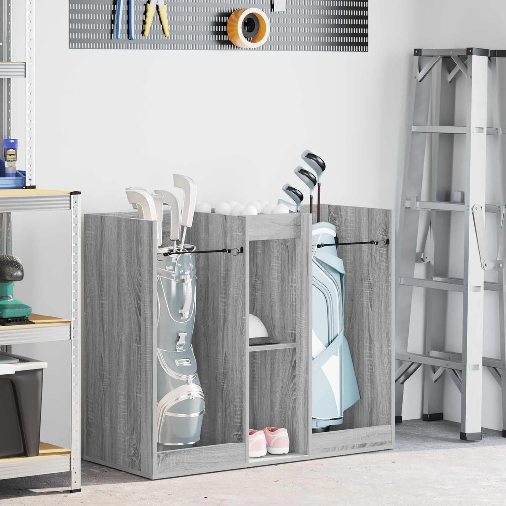 vidaXL Armário de Golfe Liso Cinza Sonoma 102 x 45 x 85,5 cm