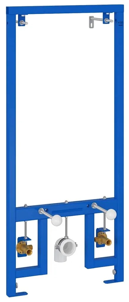 vidaXL Suporte de Parede para Banheiro Azul 50 x 17,5 x 136 cm Aço