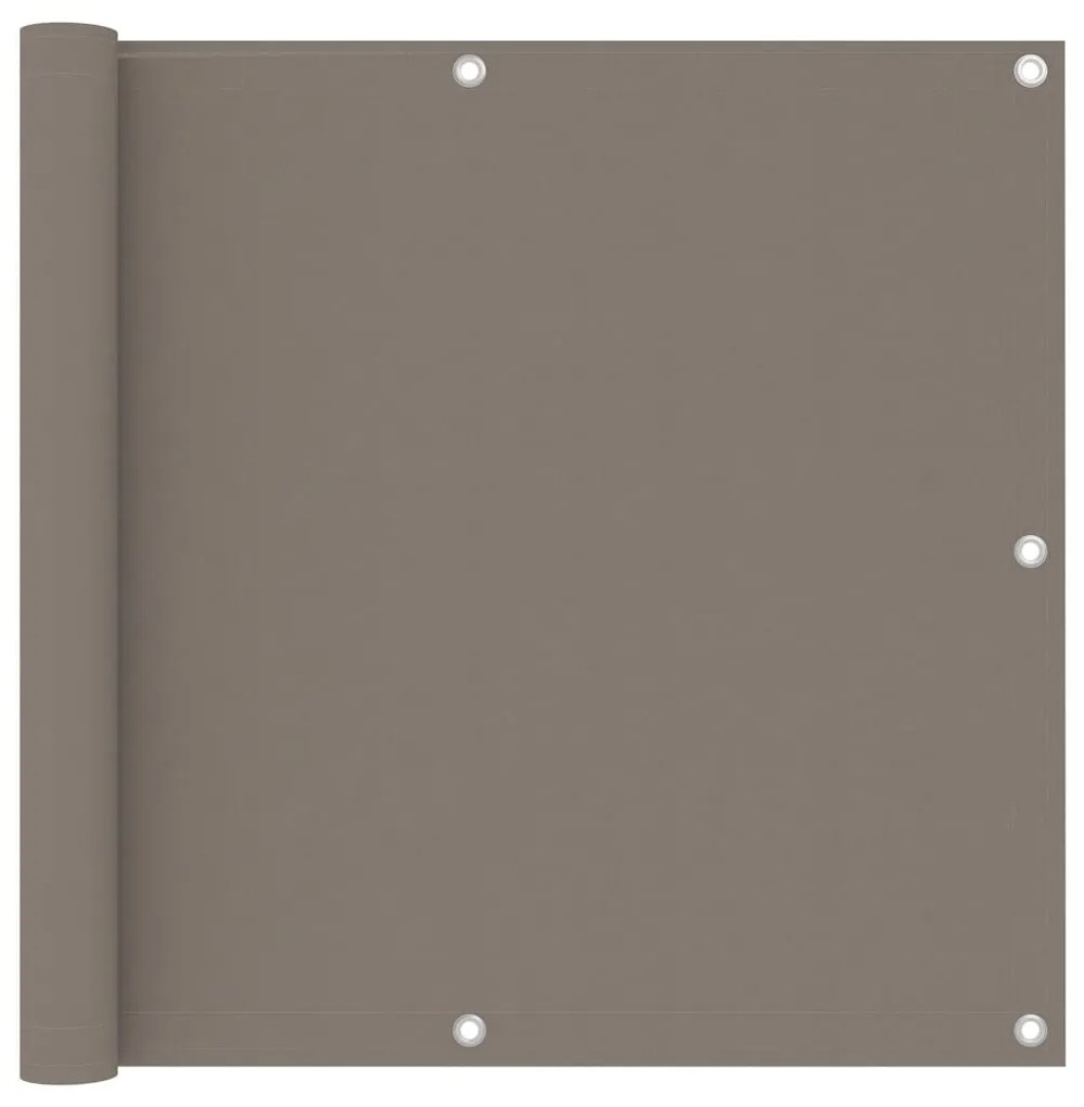 vidaXL Tela de varanda 90x400 cm tecido Oxford cinzento-acastanhado