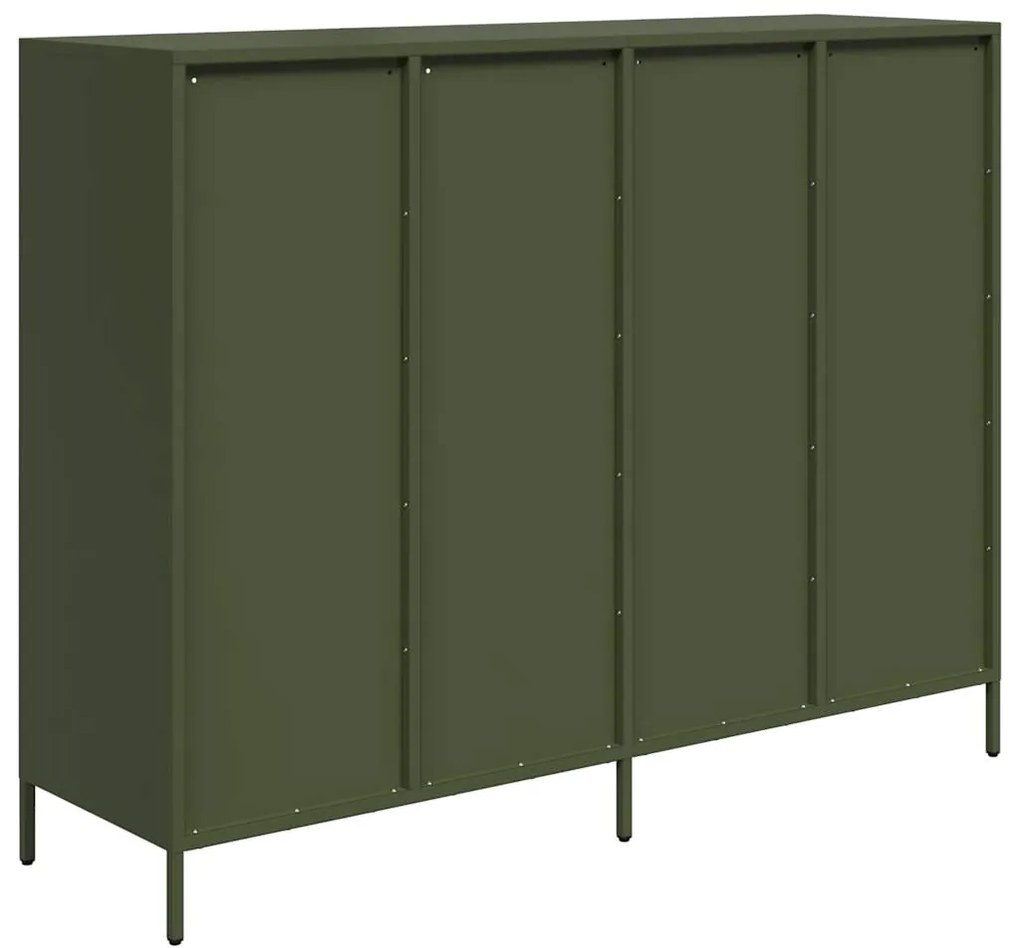 Aparador 135x39x103,5 cm aço laminado a frio verde-azeitona