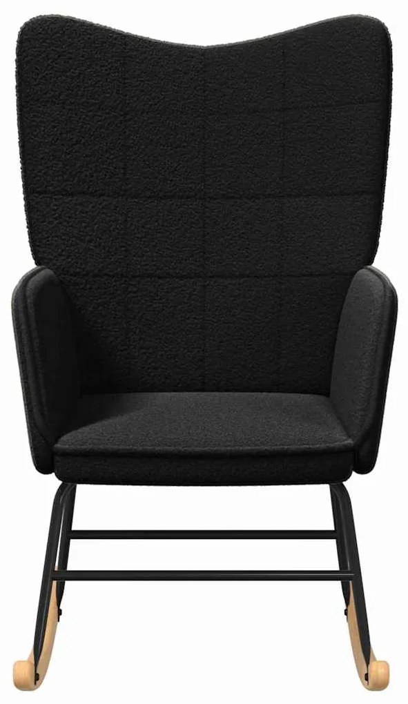 Cadeira Relaxante vidaXL Preto em Tecido com Pelo Curto