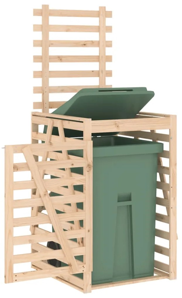 Abrigo para caixote do lixo 84x90x128,5 cm pinho maciço