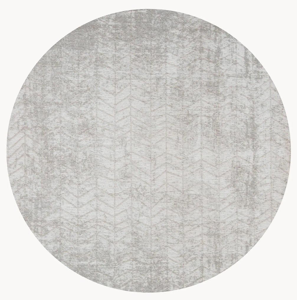 Tapete redondo lavável em jacquard para interior e exterior Jacob's Ladder