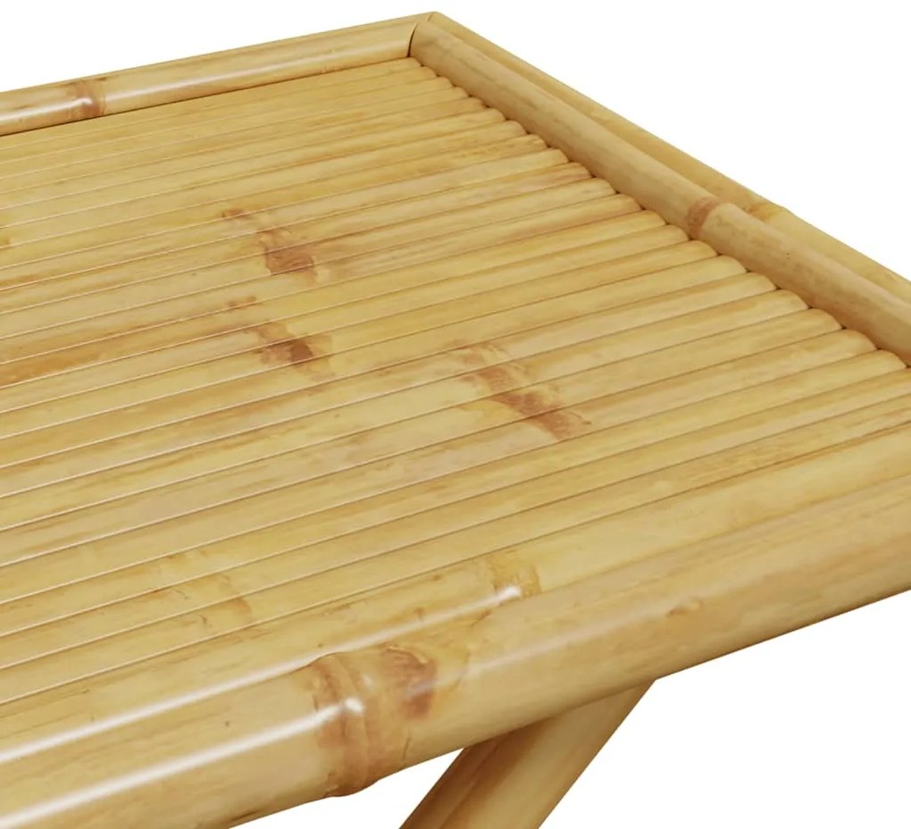 3 pcs conjunto bistrô dobrável c/ almofadões cinza escuro bambu