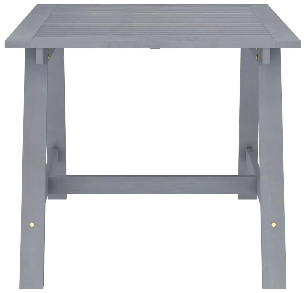 Mesa de jantar para jardim 88x88x74 cm acácia maciça cinzento