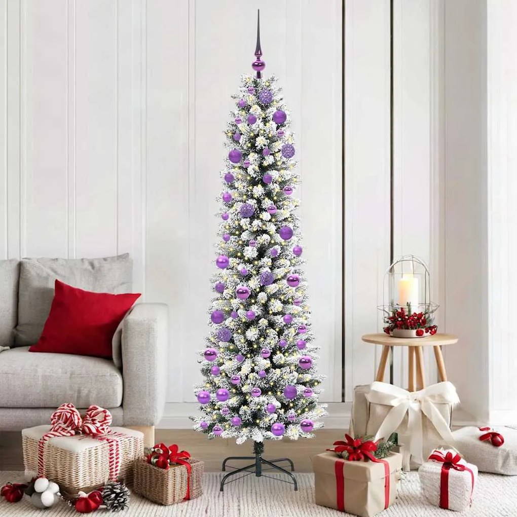 vidaXL Árvore de Natal Artificial Branco 180 cm PVC, Metal e Plástico