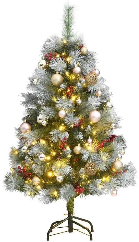 vidaXL Árvore Natal artificial articulada c/ 150 luzes LED+bolas 150cm