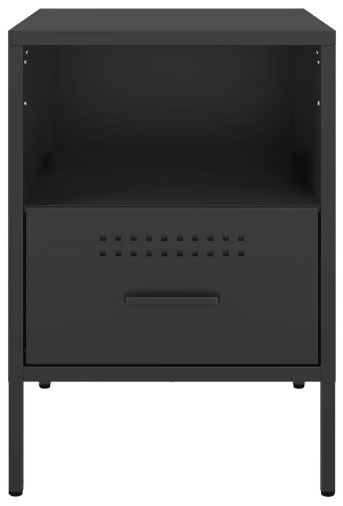 Mesa de cabeceira 36x39x50,5 cm aço preto