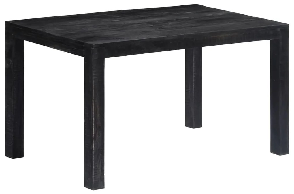 vidaXL Mesa de jantar 140x80x76 cm madeira de mangueira maciça preto