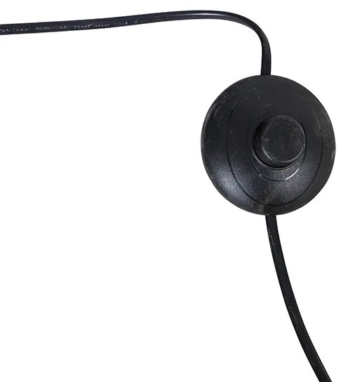 Candeeiro de Arco em Aço com Base em Mármore Branco Ajustável - XXL