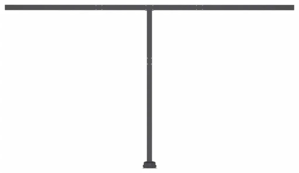 Toldo retrátil manual com LED 400x350 cm cor creme