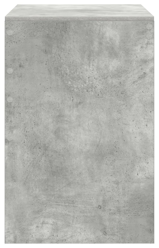 Mesa Betão Cinza 80x50x76 cm Madeira engenheirada