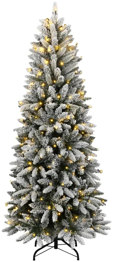 Árvore Natal artificial c/ 300 luzes LED e flocos de neve 180cm