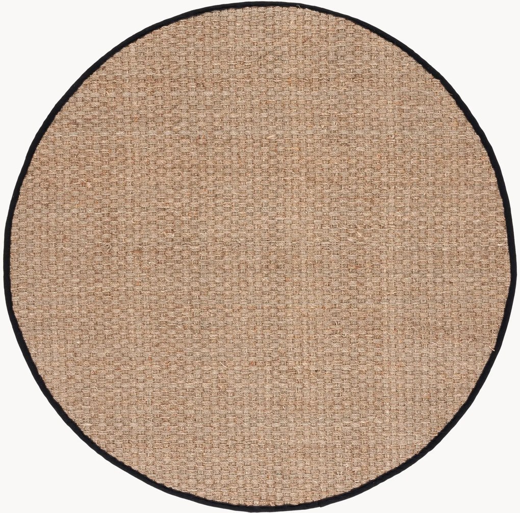 Tapete redondo de pelo curto em erva marinha Natural Fibers