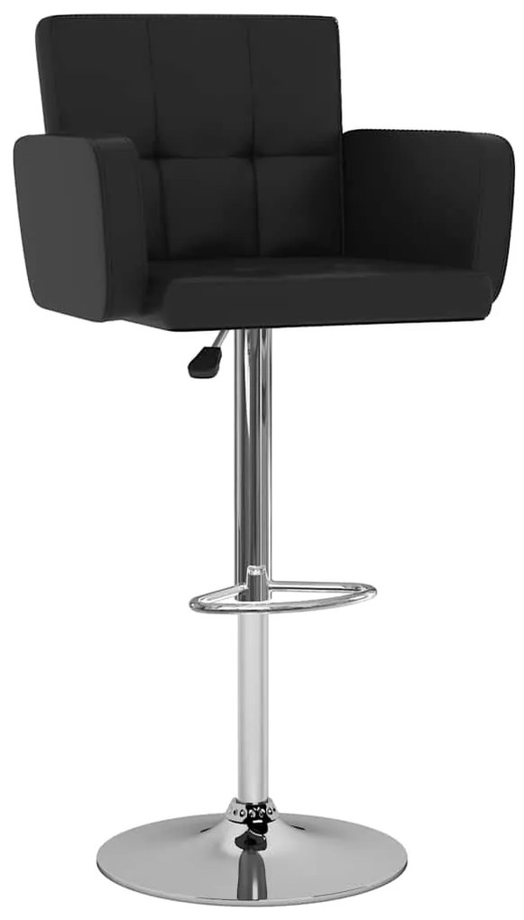 Bancos de bar 2 pcs couro artificial preto