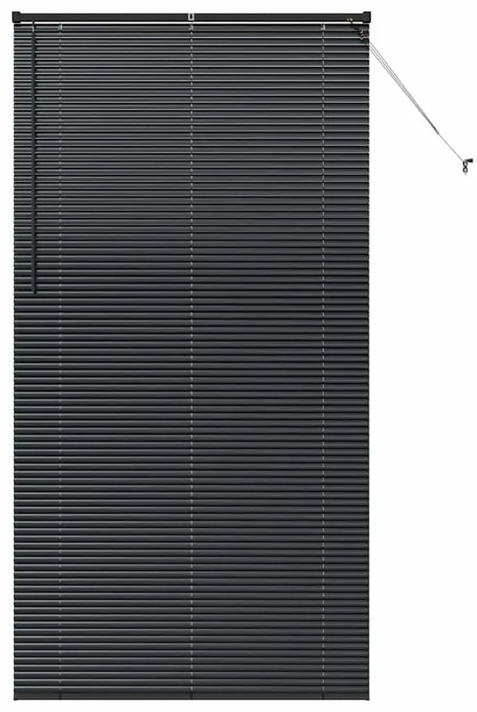 Persiana de Janela com cortinas Outros Manual Preto 80 x 130 cm Alumín